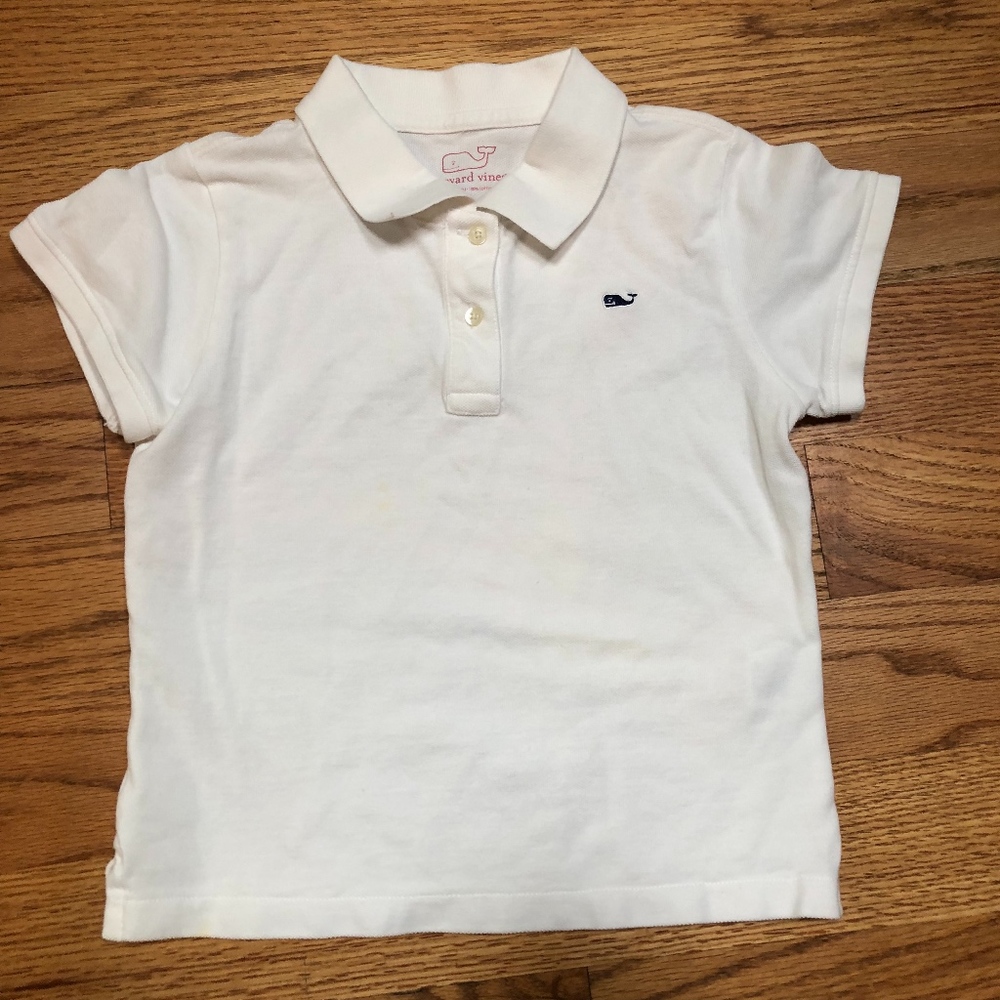 Girls Vineyard Vines whale logo polo shirt